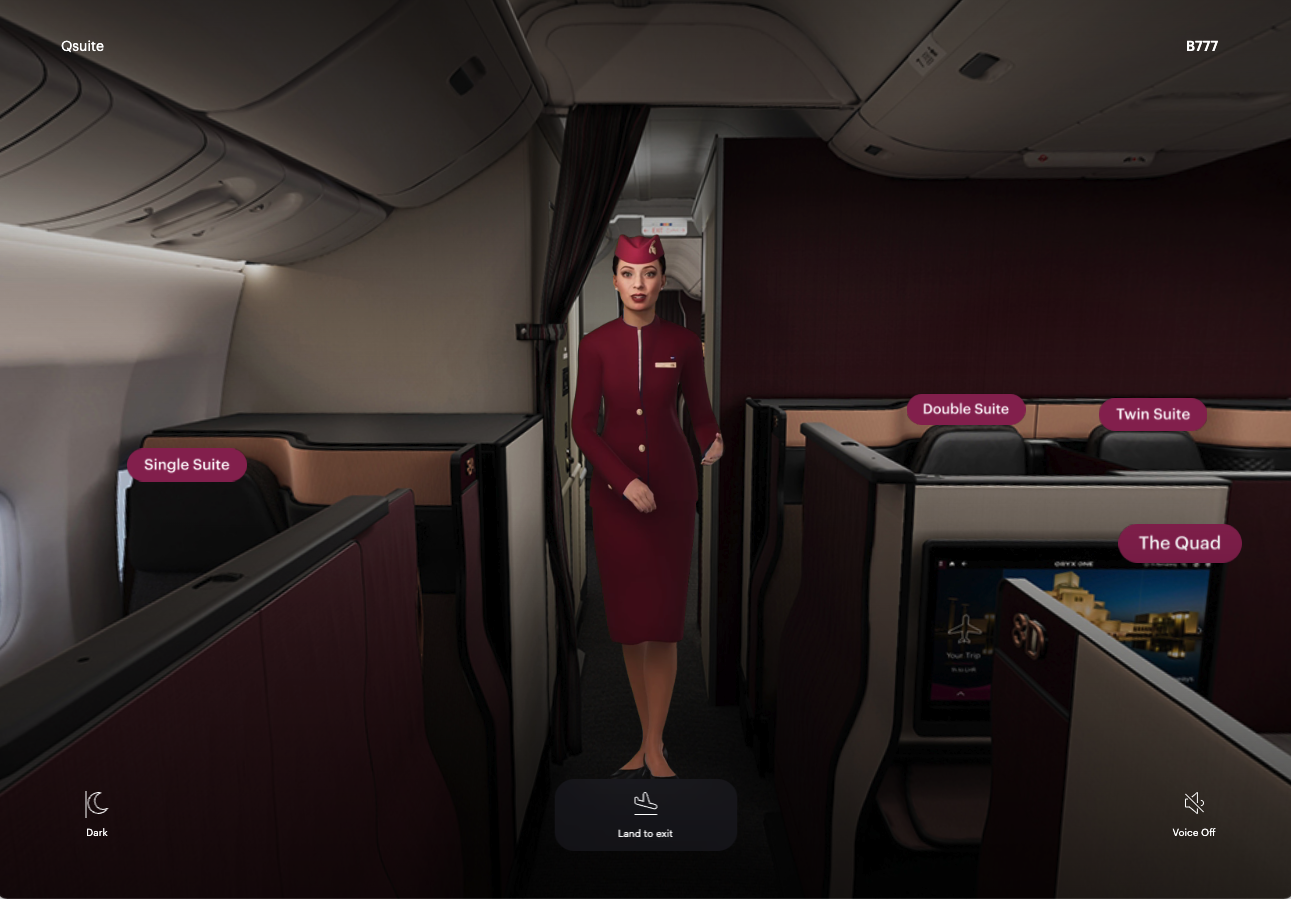 カタール空港、仮想空間でビジネスクラスを体験できる「QVerse」開設 デジタルヒューマンが案内 | TechComm-R
